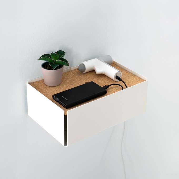 Charge-Box Ladestation Weiß / Kork