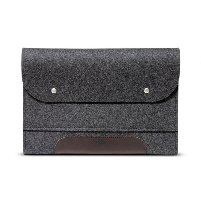 Laptoptasche, iPad Pro, MacBook Pro Folio Case "Corriedale"
100% Merino Wollfilz (Mulesing-frei), Pflanzlich gegerbtes Leder
