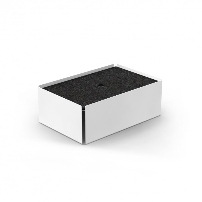 Charge-Box Ladestation Weiß / Filz Granit Meliert