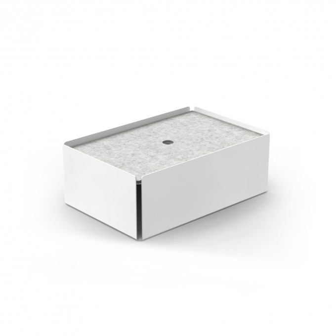 Charge-Box Ladestation Weiß / Filz Marble Meliert