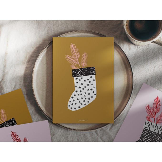 typealive / Weihnachtskarten 4er Set / Christmas Stocking