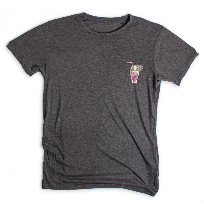 Martin Krusche - Männershirt »Cocktail« Dark Heathergrey
