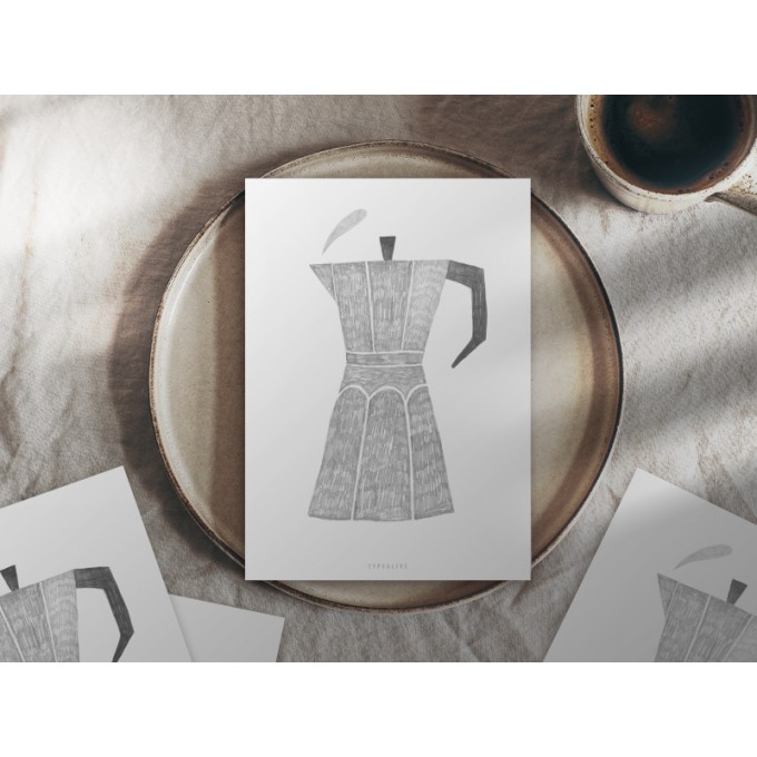 typealive / Weihnachtskarten 4er Set / Coffee Pot
