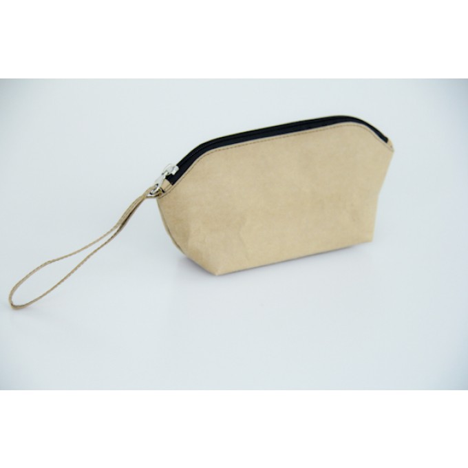 Federmappe, Etui, Kulturtasche aus Kraft Papier, waschbar und handgefertigt BY COPALA.