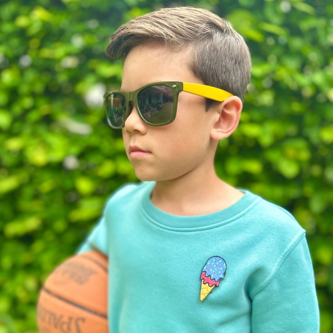 Kids Fun Sweater "Caribbean Splash 1" mit Zwei Austauschbaren Patches | PHILOSOPHIE