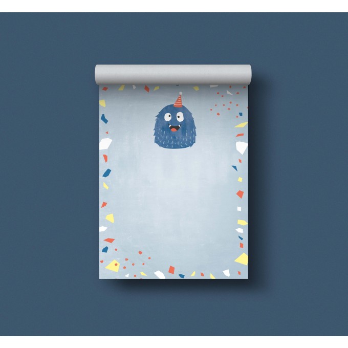 Designfräulein // Notizblock DIN A6 // Monster blau