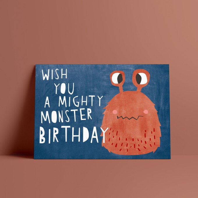 Designfräulein // Postkarte // Mighty Monster