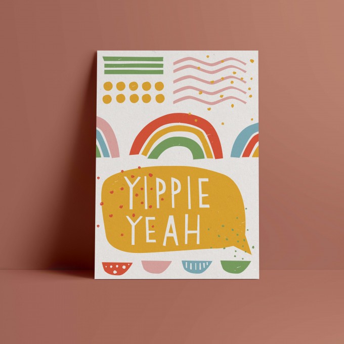 Designfräulein // Postkarte // Yippie Yeah