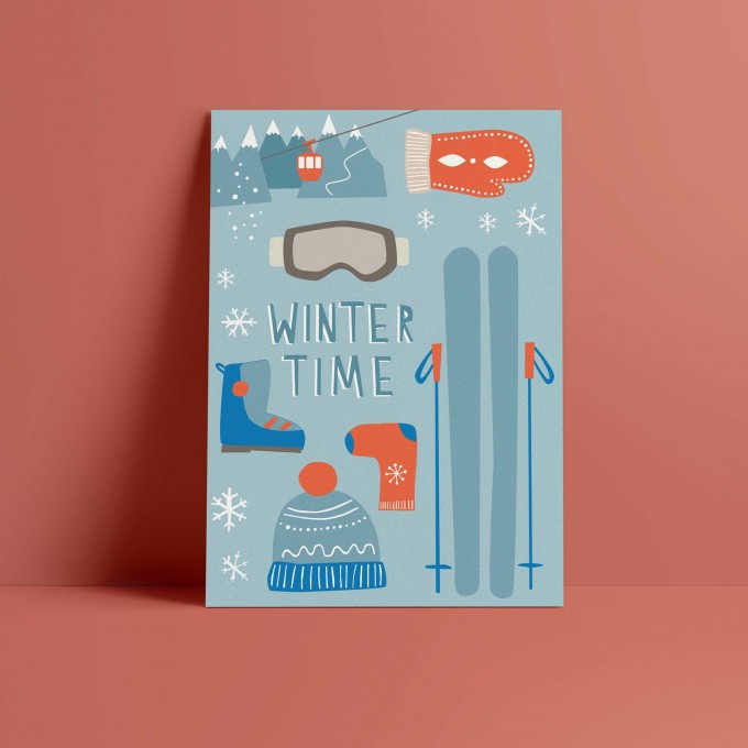 Designfräulein // Postkarte // Wintertime