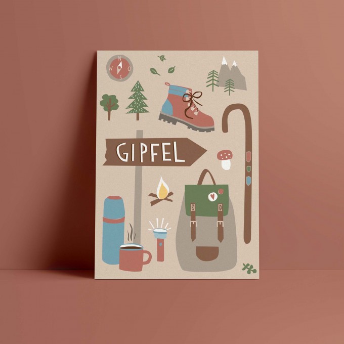 Designfräulein // Postkarte // Wandern