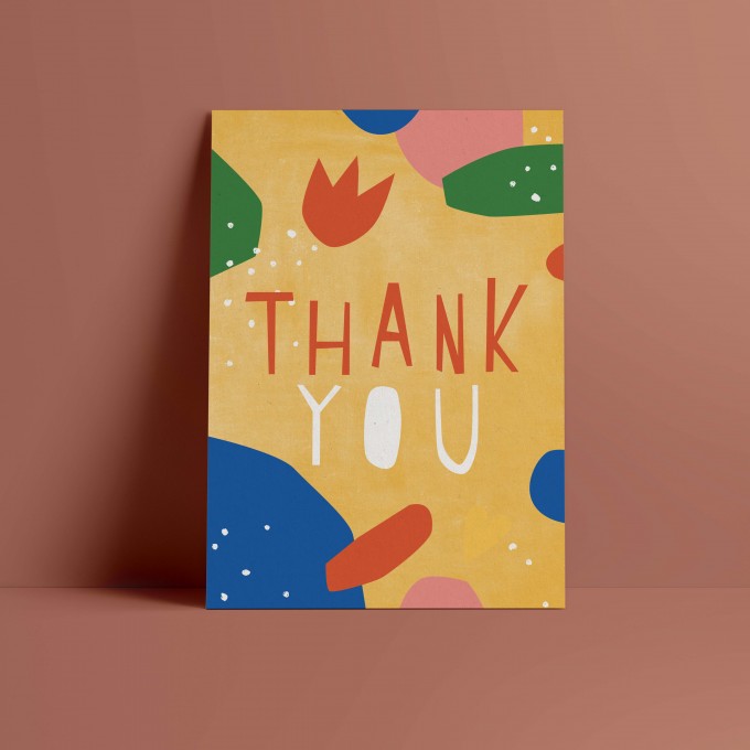 Designfräulein // Postkarte // Thank You