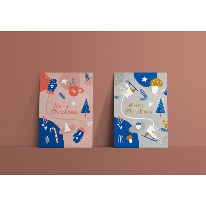 Designfräulein // Postkartenset // Merry Christmas