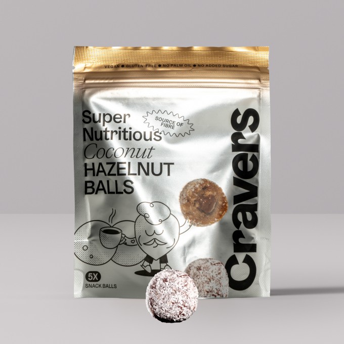 CRAVERS Kokosnuss-Haselnuss-Kugeln 60g, 3x Stück