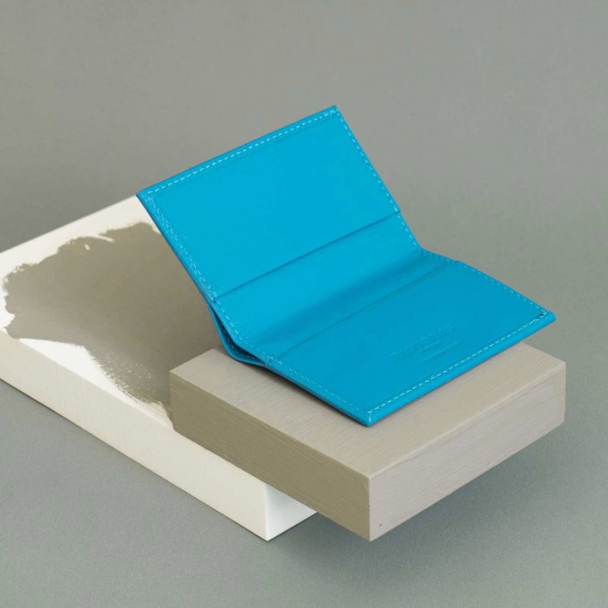Mini Geldbörse Blau – aus Premium Nappaleder – RADU BAIAS MÜNCHEN