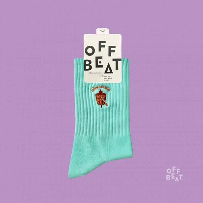 Bestickt Döner Kebab Berlin Socken von Offbeat