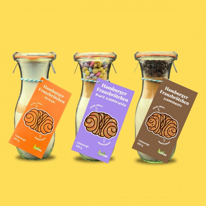 Hamburger Franzbrötchen 3er Geschenk Set von Picknickliebe
