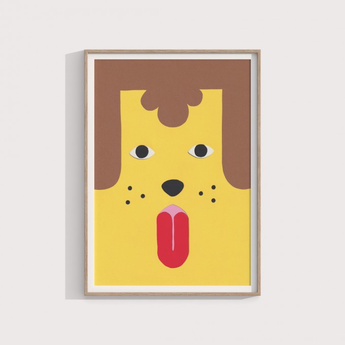 Yellow dog – Print von Lavanda Posters