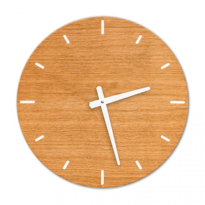 klotzaufklotz Wanduhr Eiche