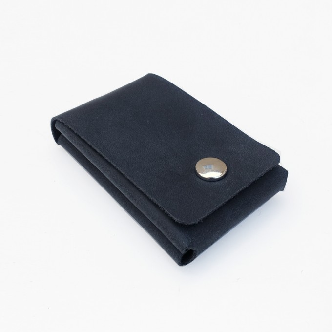 Einfachdesign, Slimwallet, schwarz Minigeldbeutel, Geldbeutel, Leder