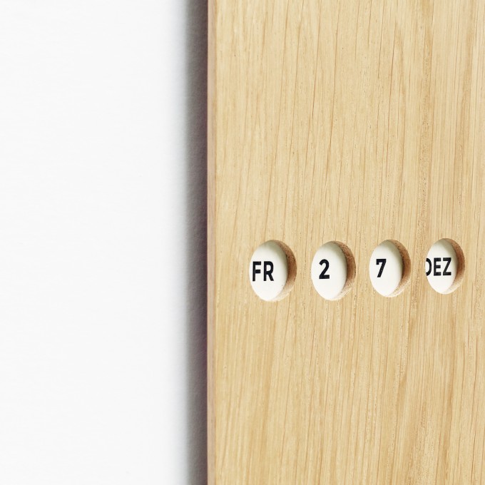 EINFACHDESIGN, Kalender, Ewiger Kalender, Holzkalender, Eiche massiv