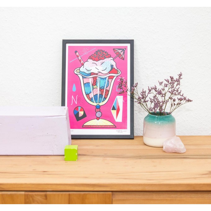 Martin Krusche - Fineartprint »Eisbecher Schirmchen« DIN A4