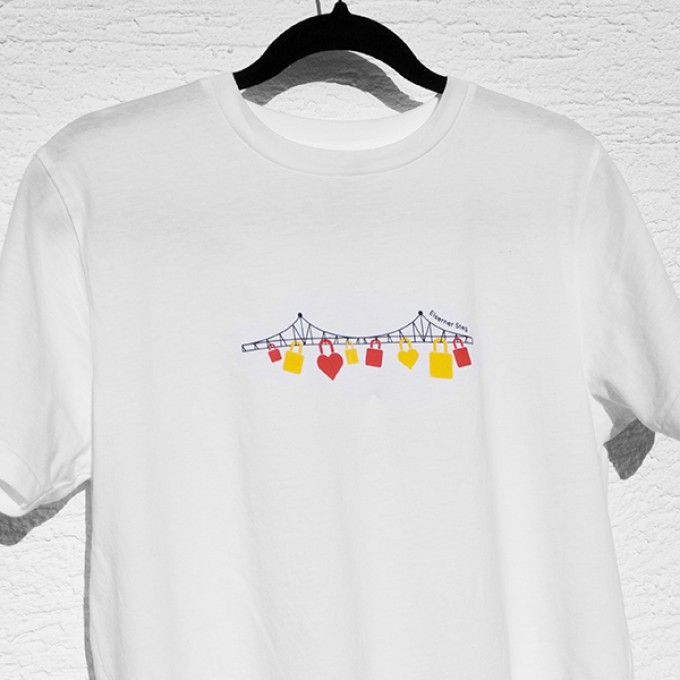 ela gabriela design "Eiserner Steg" 100% Bio-Baumwolle T-Shirt