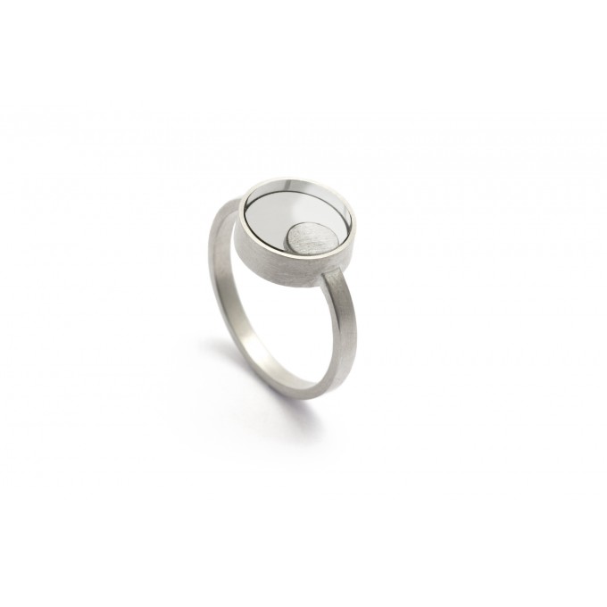Eva Slotta Jewellery "Coloured Balloons" Ring mit Bergkristall, 925 Silber