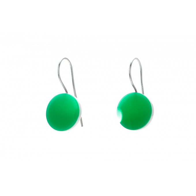 Eva Slotta Jewellery "Tint Deep" Ohrschmuck mit grünem Achat, 925 Silber