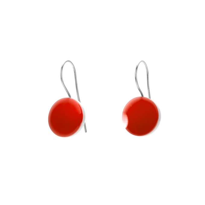 Eva Slotta Jeweller "Tint Deep" Ohrschmuck mit rostrotem Achat, 925 Silber