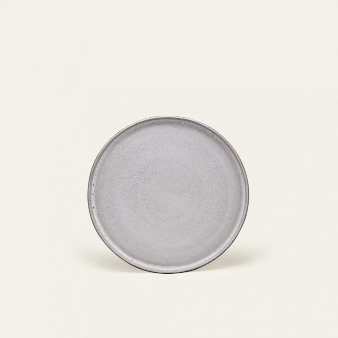 Handgemachter Steingut Teller Ddoria klein - Granit Grau - EDDA stoneware
