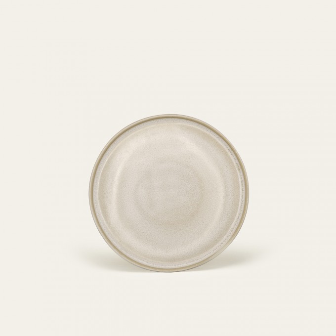 Handgemachter Steingut Teller Eelina klein - Cappuccino Beige - EDDA stoneware