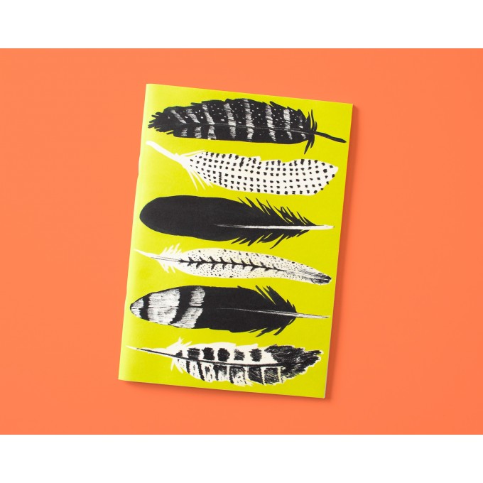Notizheft A5 Federn gelb // Papaya paper products