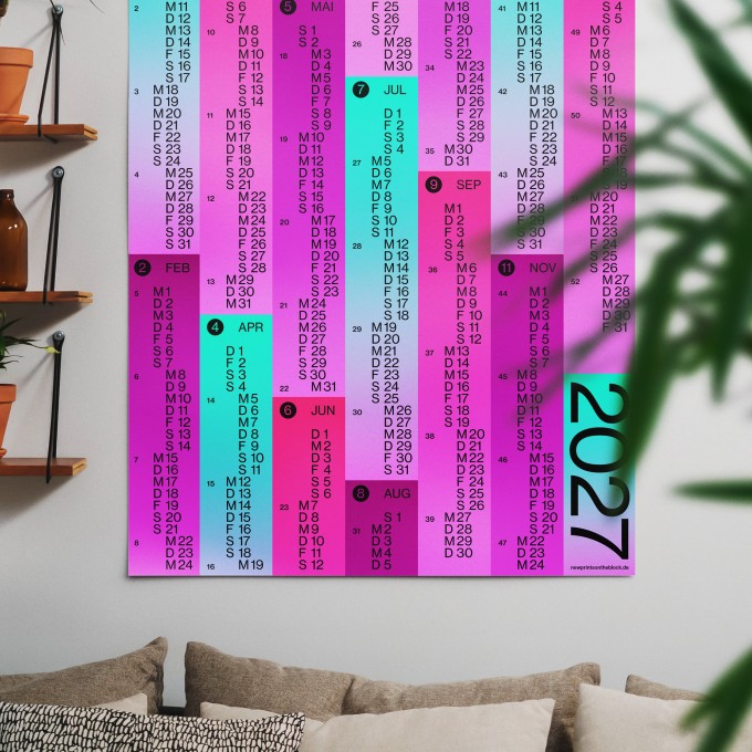 NEW PRINTS ON THE BLOCK / Jahresplaner 2027