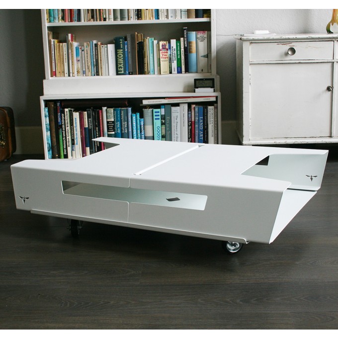 NETTESHEIMDESIGN – ally twintop Couchtisch // Laptoptisch // Tablett // weiß
