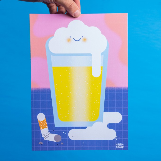 Martin Krusche - Poster »Friendly Pint«, 21x29,7cm