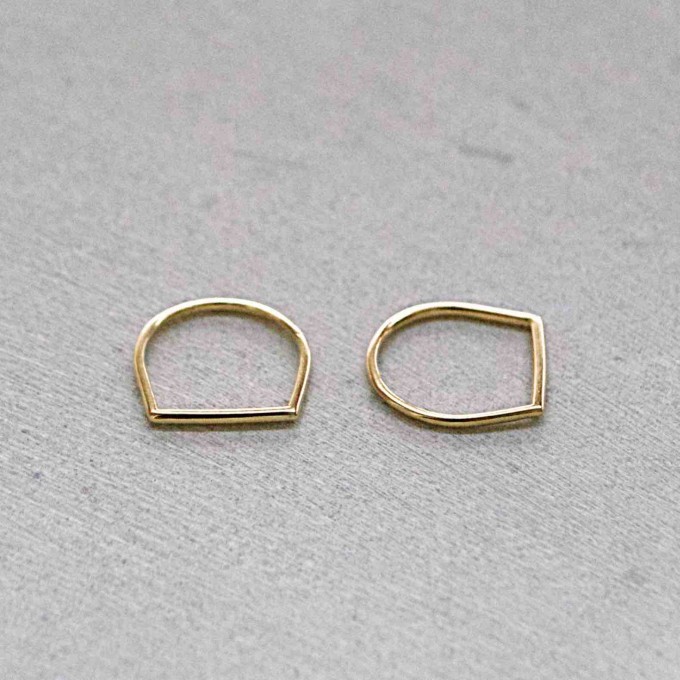 iloveblossom FUN WITH GEOMETRY RING // square // gold
