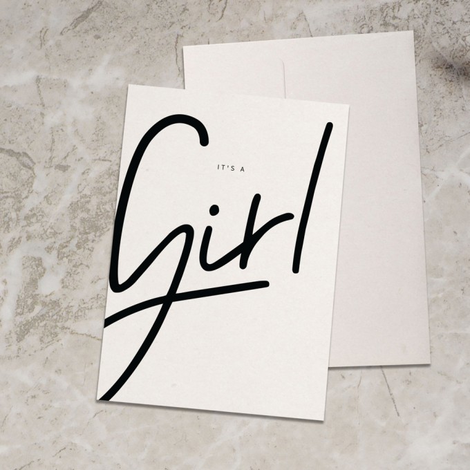 Love is the new black – Grußkarte "Girl"