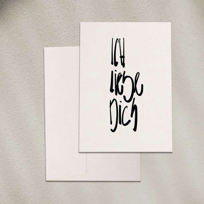 Love is the new black – Grußkarte "Ich Liebe Dich"