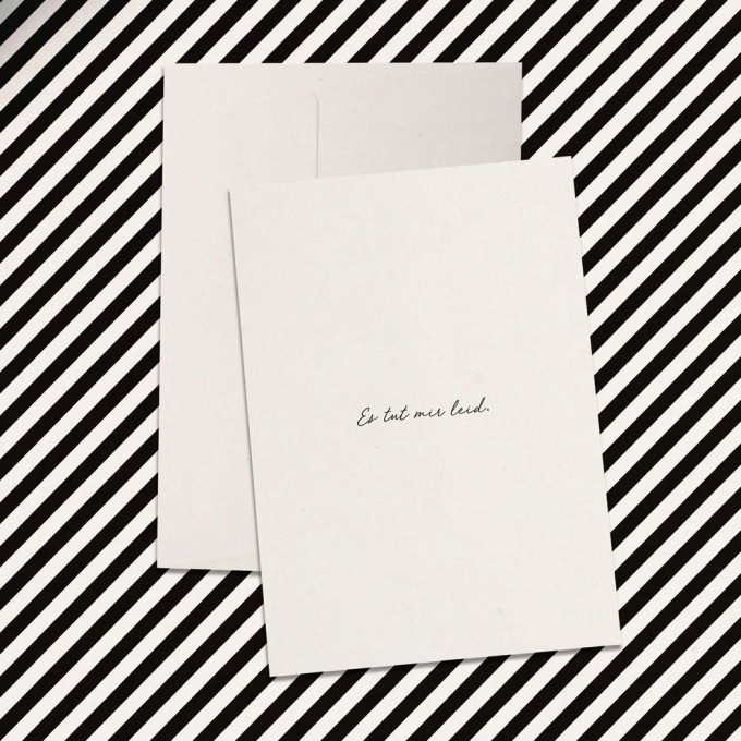 Love is the new black – Grußkarte "Es tut mir leid"