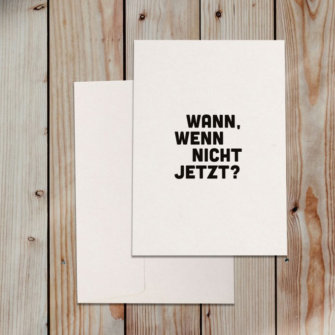 Love is the new black – Grußkarte "Wann"