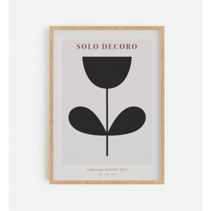 FINE FINE STUFF - Poster - Solo Decoro - black 01 - A3 - Japandi - Scandi - minimalistisch