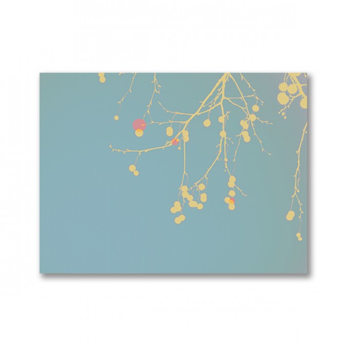 ZEITLOOPS "Gelbe Äste mit Rot", Fineartprint, 45x60cm