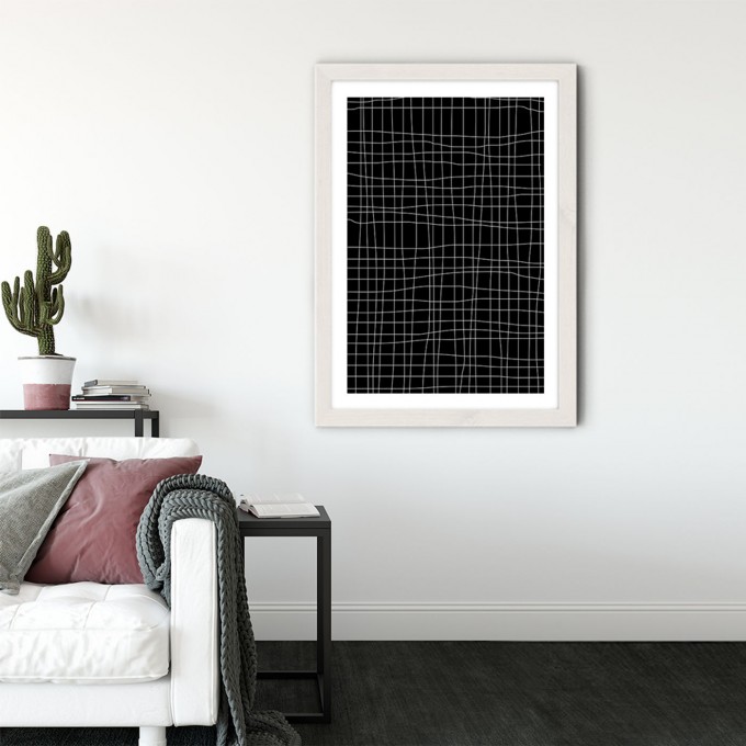 nahili ARTPRINT/POSTER "grid - black" DIN A3 Grafik 