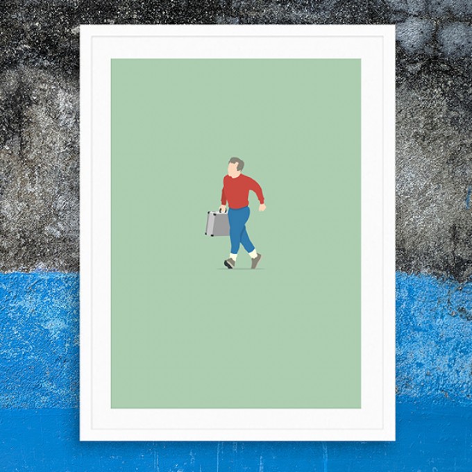 "Der beste Mann" A3 Fußballposter von HANDS OF GOD