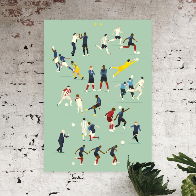 "Champions du Monde" Fußballposter von HANDS OF GOD