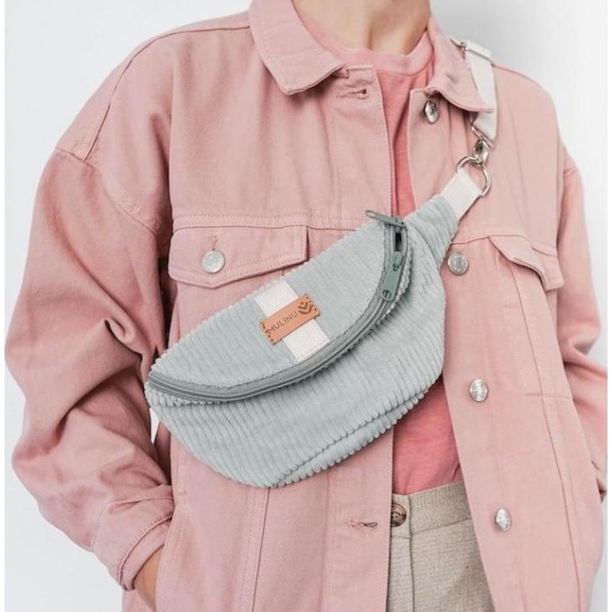 MULINU - Bauchtasche | Hipbag HENNES S Breitcord Hellmint