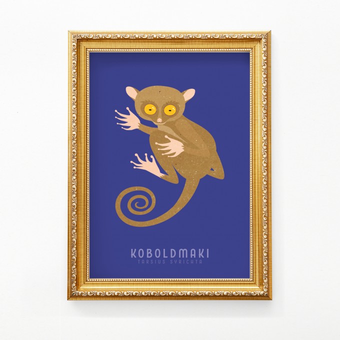 Hey Urban Monkey - A4 Poster - „Koboldmaki“