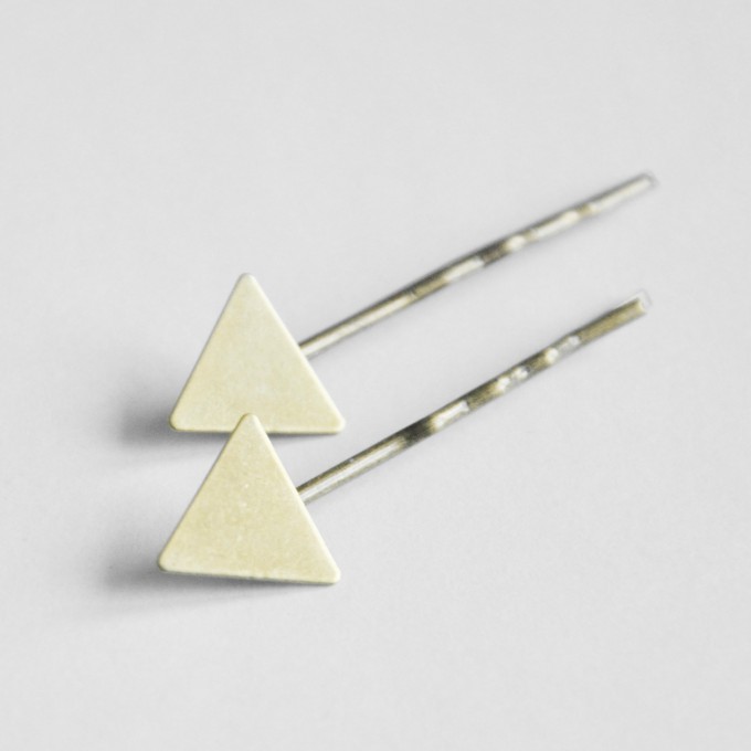 nahili Haarklammern "triangle" Dreieck Haarspange Bobby Pin