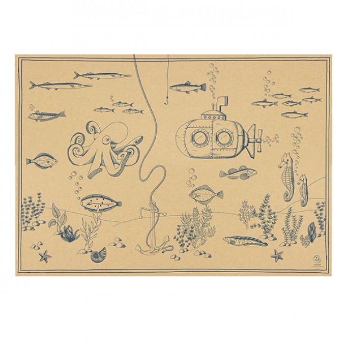 Bow & Hummingbird Geschenkpapier Unterwasserwelt