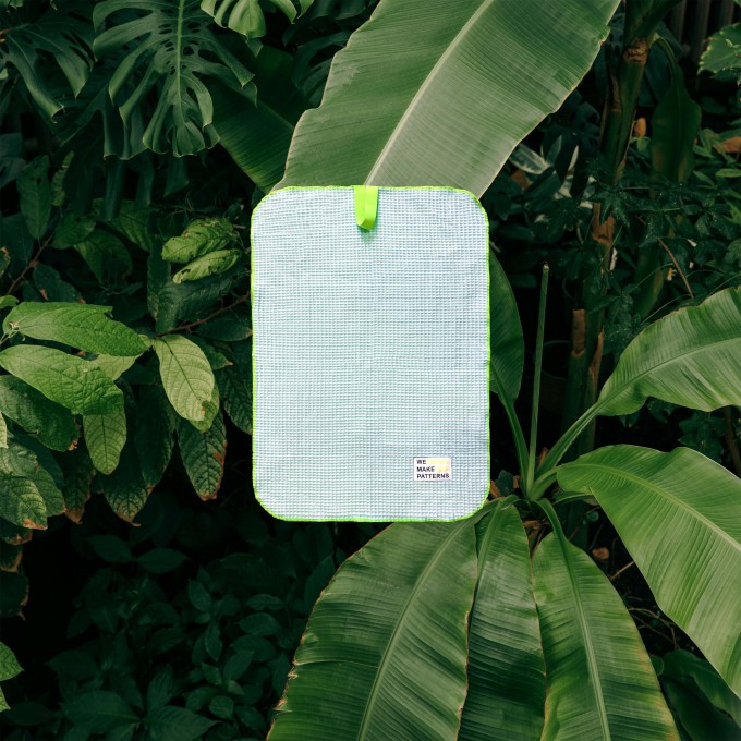 We Make Patterns - Reisehandtuch Baumwolle Klein Mint